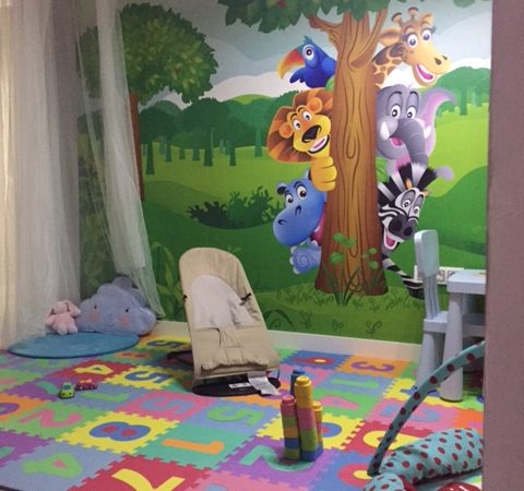 Mural en zona de juego
